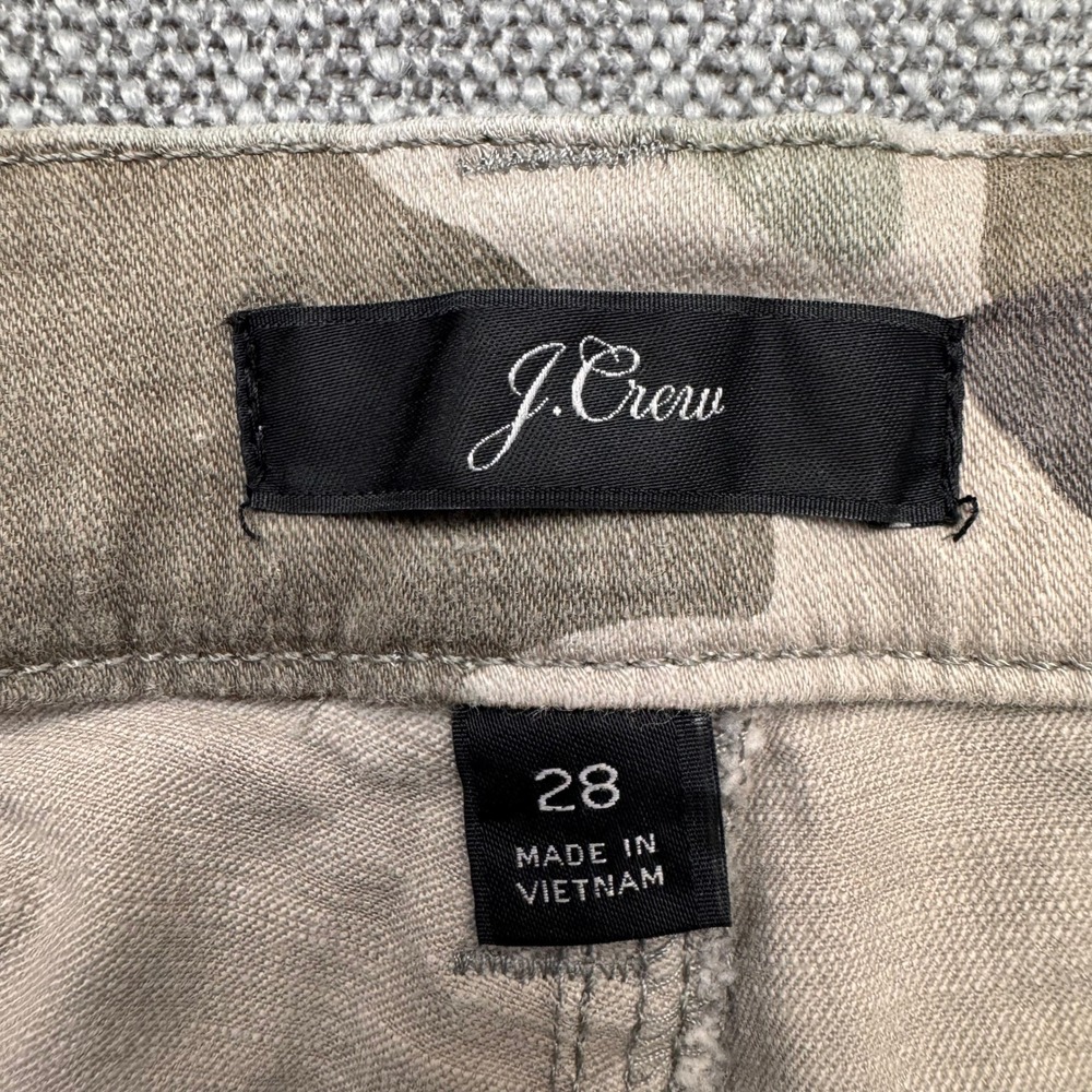 J.Crew Womens Camo Cargo Pants Slim Stretch Green Camouflage J7311 Size 28 - Picture 4 of 16